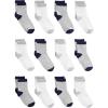 imageSimple Joys by Carters babyboys 12pack Neutral Sock LowGreyWhite
