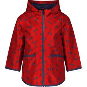 imageSimple Joys by Carters Baby Girls Rain Jacket Raincoat WaterResistant Hooded Rain SlickerRed Cherry