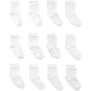 imageSimple Joys by Carters babyboys 12pack Neutral Sock LowWhite Crew