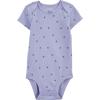 imageSimple Joys by Carters BabyGirls 6Pack ShortSleeve BodysuitMulticolorButterfliesDotsDucksStripe