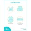 imageSimple Joys by Carters babygirls Shortsleeve and Sleeveless Dress Sets Pack of 2Indigo FloralWhite Stripe