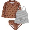 imageSimple Joys by Carters BabyGirls 3Piece Assorted Rashguard SetsStripeBrown Cheetah