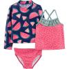 imageSimple Joys by Carters BabyGirls 3Piece Assorted Rashguard SetsWatermelon