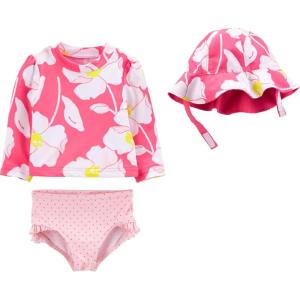 imageSimple Joys by Carters BabyGirls 3Piece Assorted Rashguard SetsPink Floral