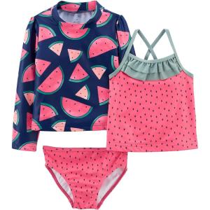 imageSimple Joys by Carters BabyGirls 3Piece Assorted Rashguard SetsWatermelon