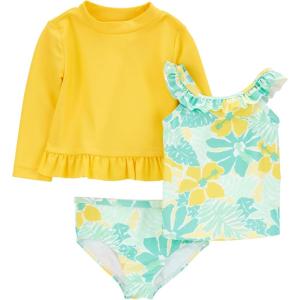 imageSimple Joys by Carters BabyGirls 3Piece Assorted Rashguard SetsYellowGreen